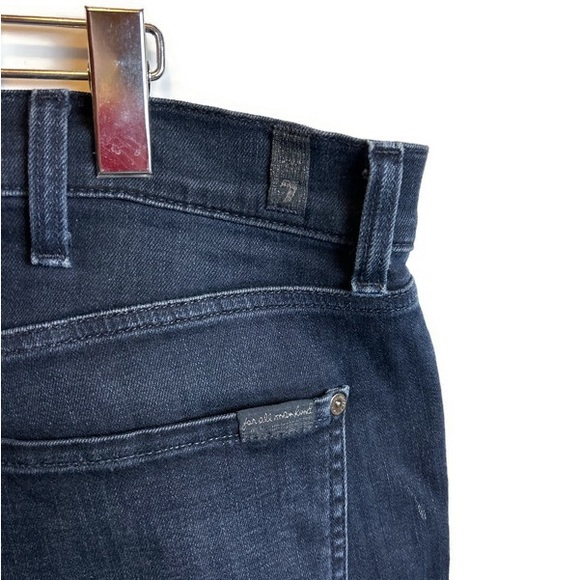 7FAM 7 Seven For All Mankind Blue Standard Straight Leg Jeans sz 38 / 22… - Picture 5 of 8